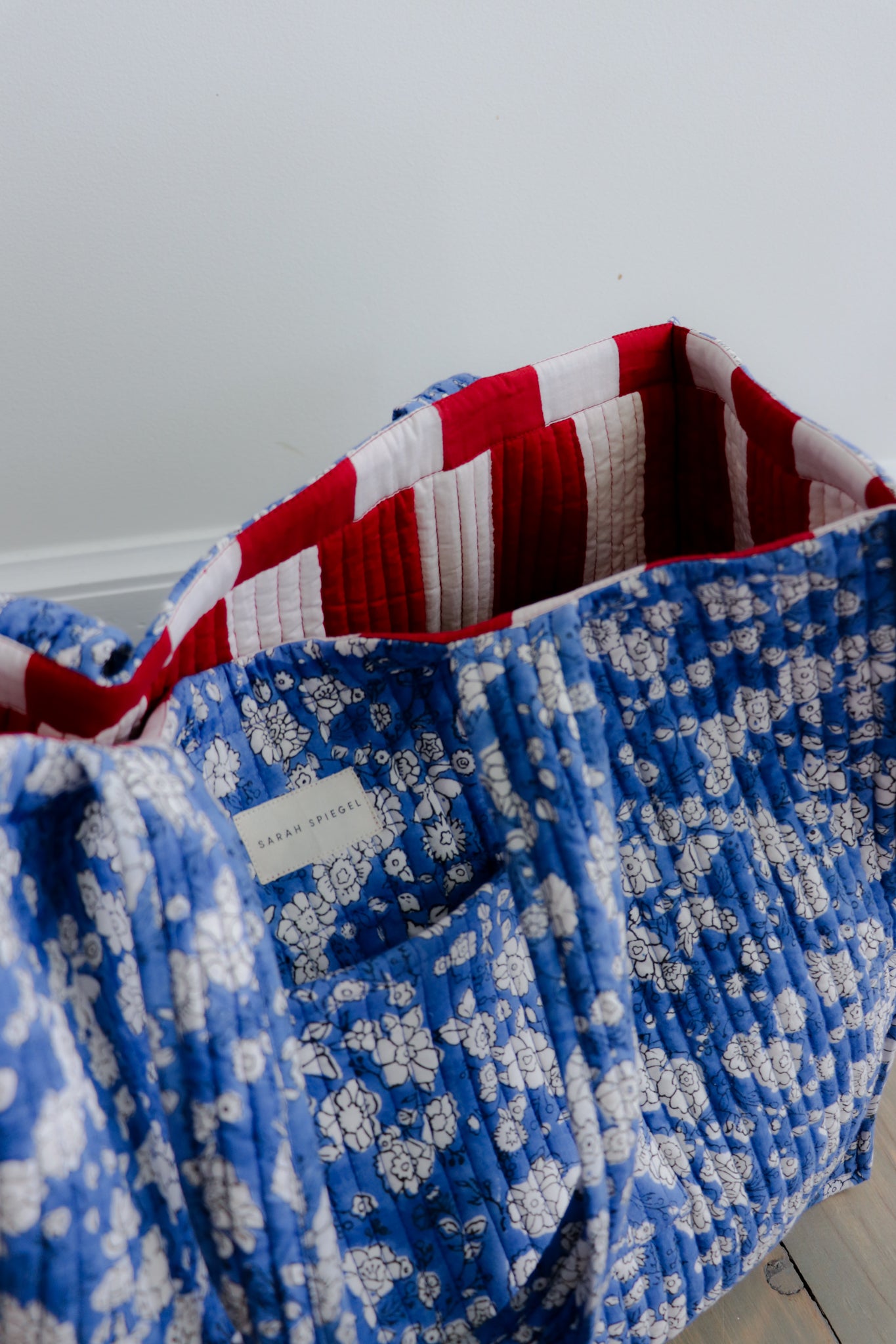 Mother Tote in Blue Floral