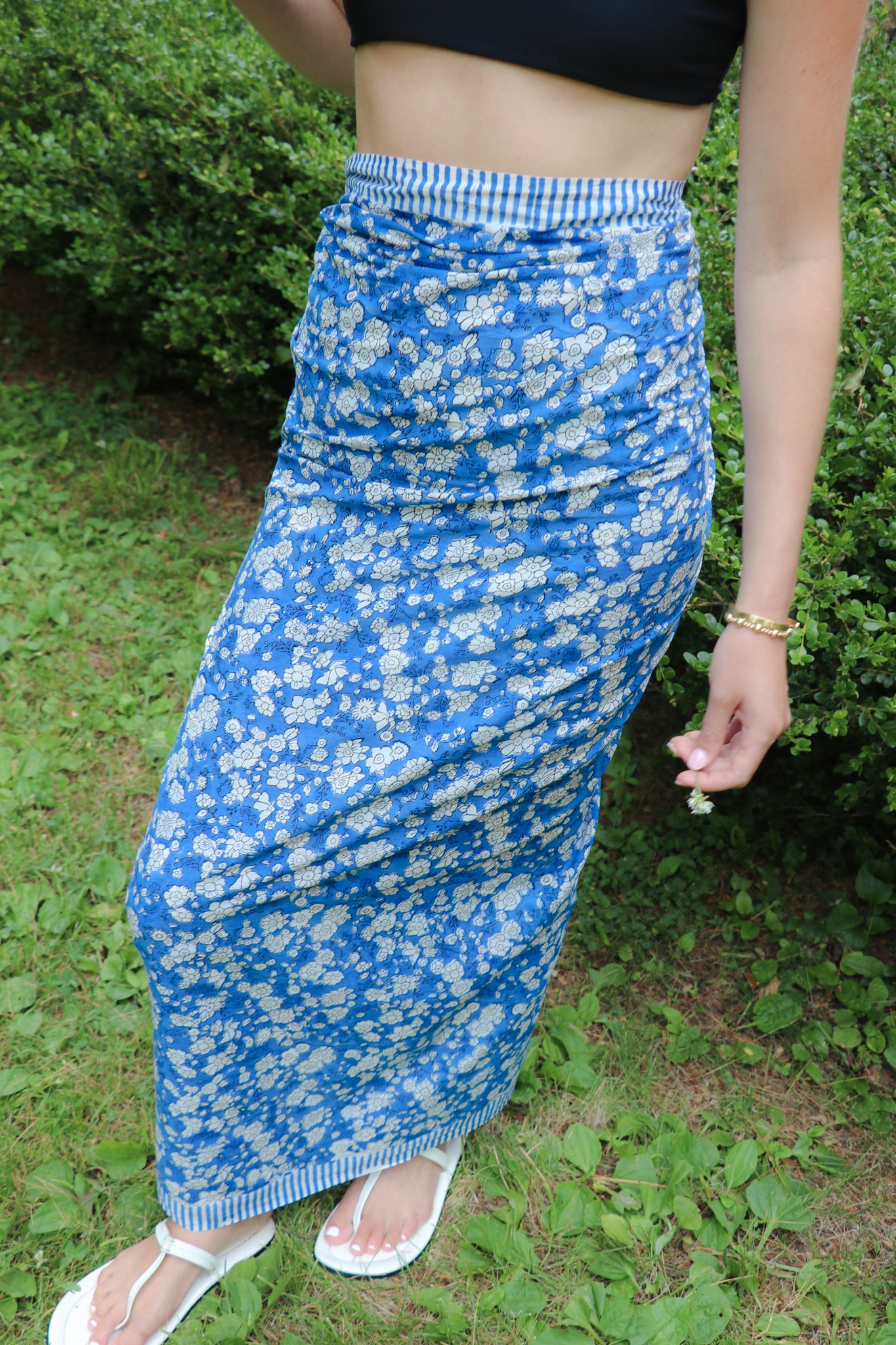 Blue Floral Pareo
