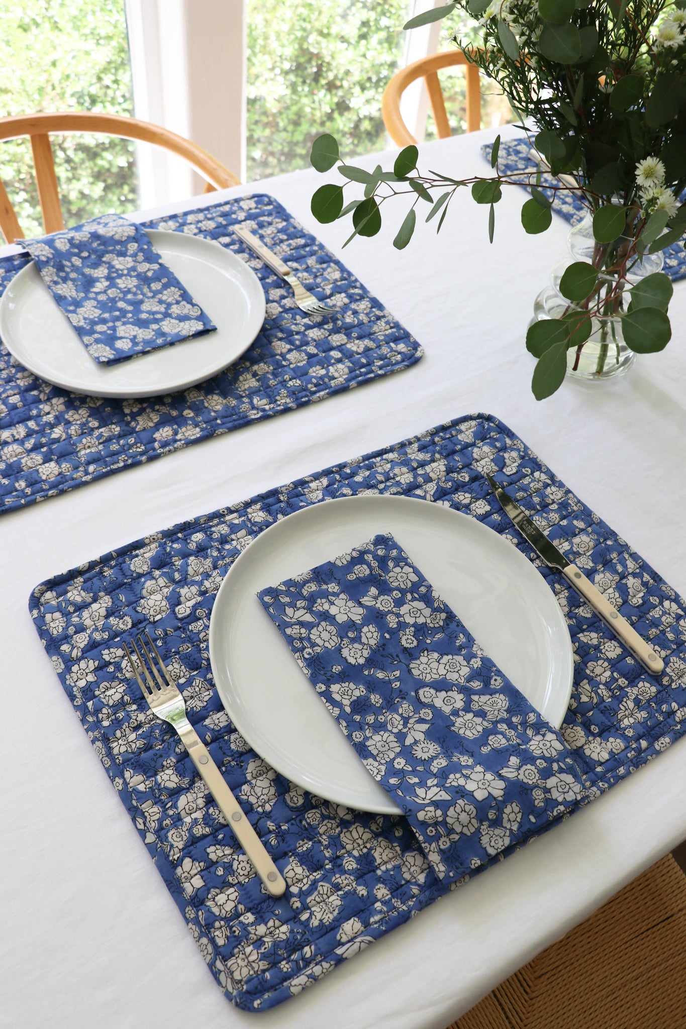 Blue Floral Napkins