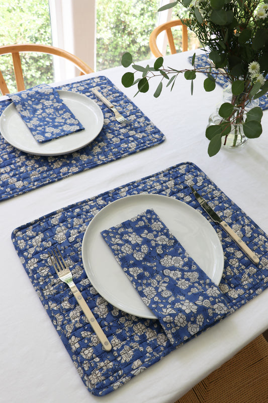 Blue Floral Napkins
