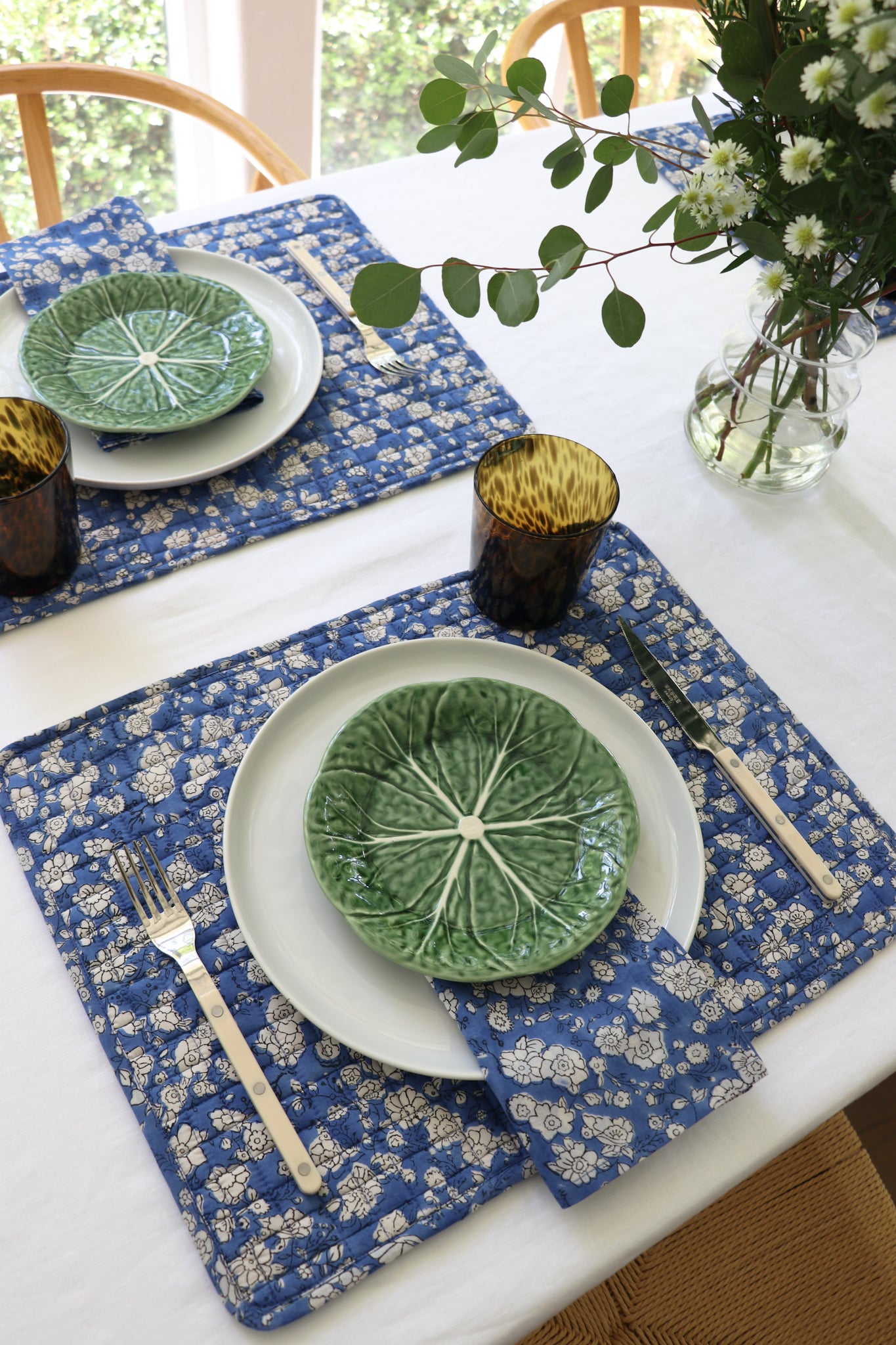 Blue Floral Napkins