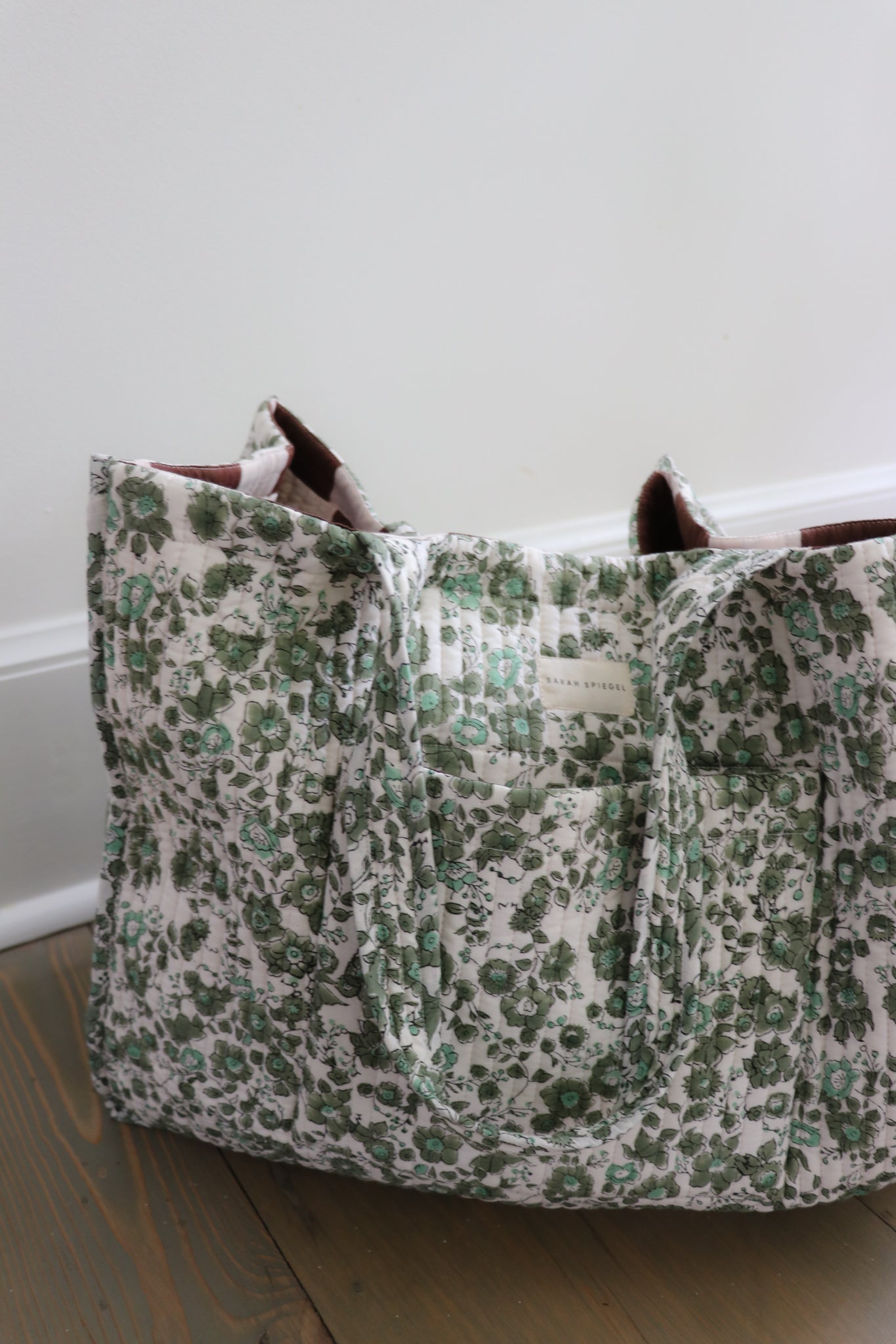 Mother Tote in Olive Floral