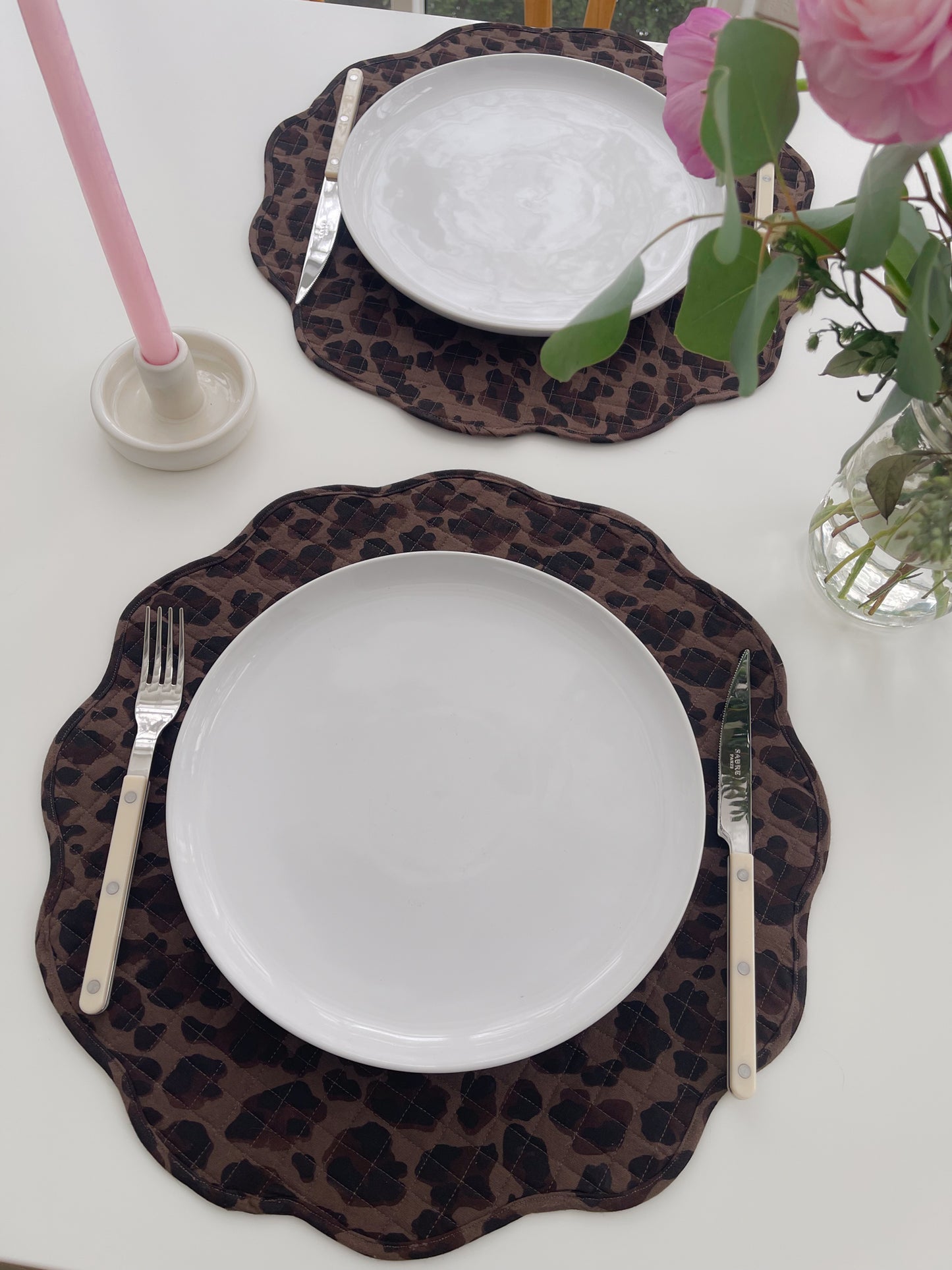 Leopard Scalloped Placemats