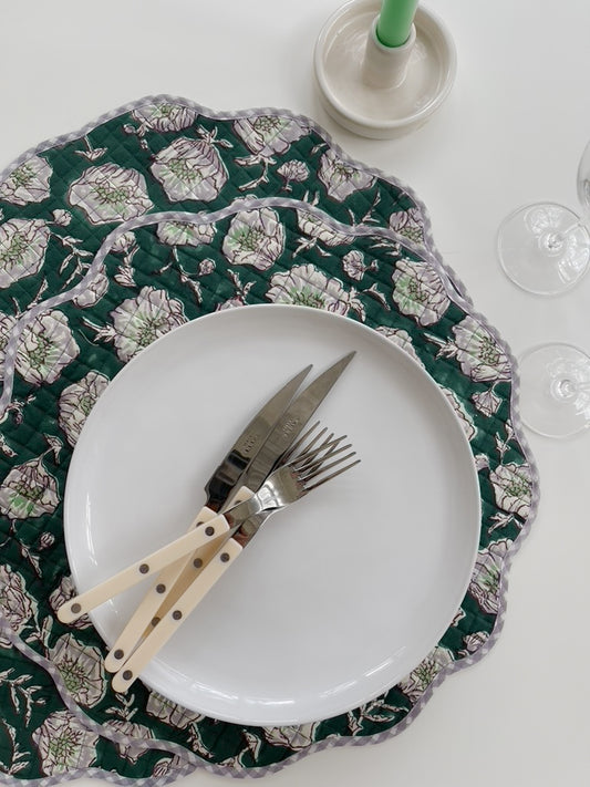 Floral Scalloped Placemats