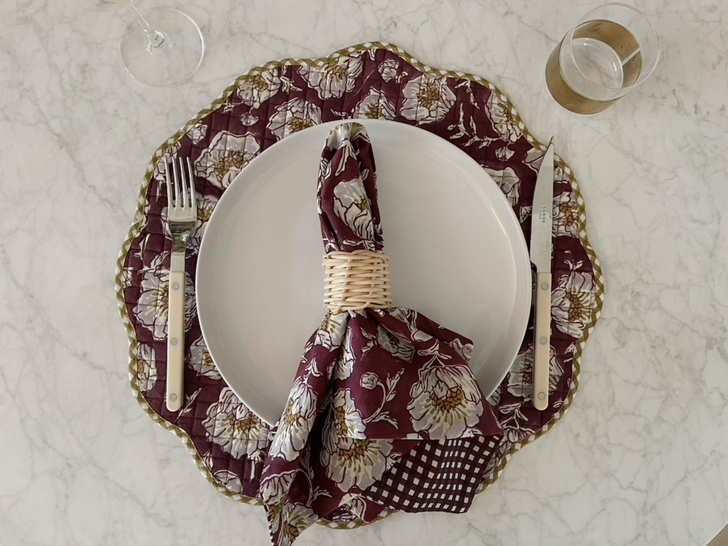 Floral Scalloped Placemats
