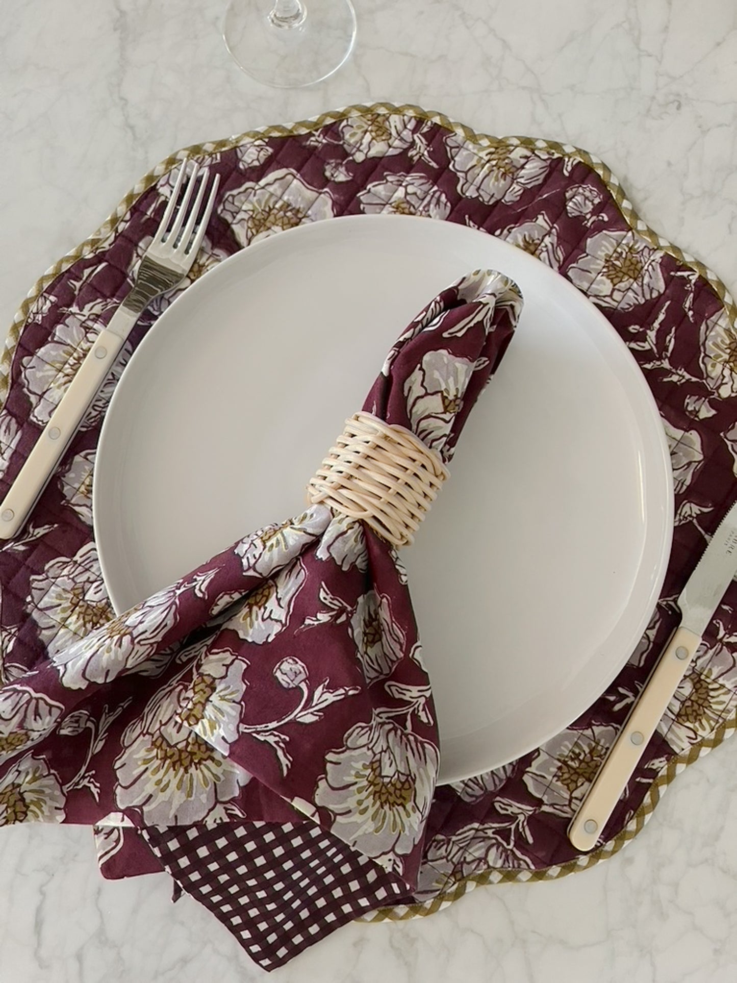 Floral Scalloped Placemats
