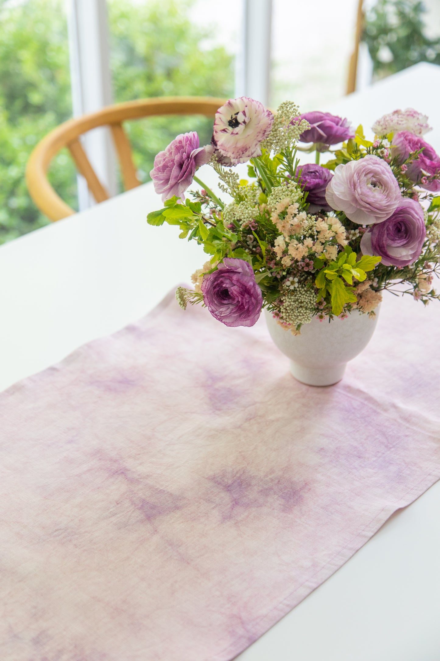 Hand-Dyed Linen Table Runner