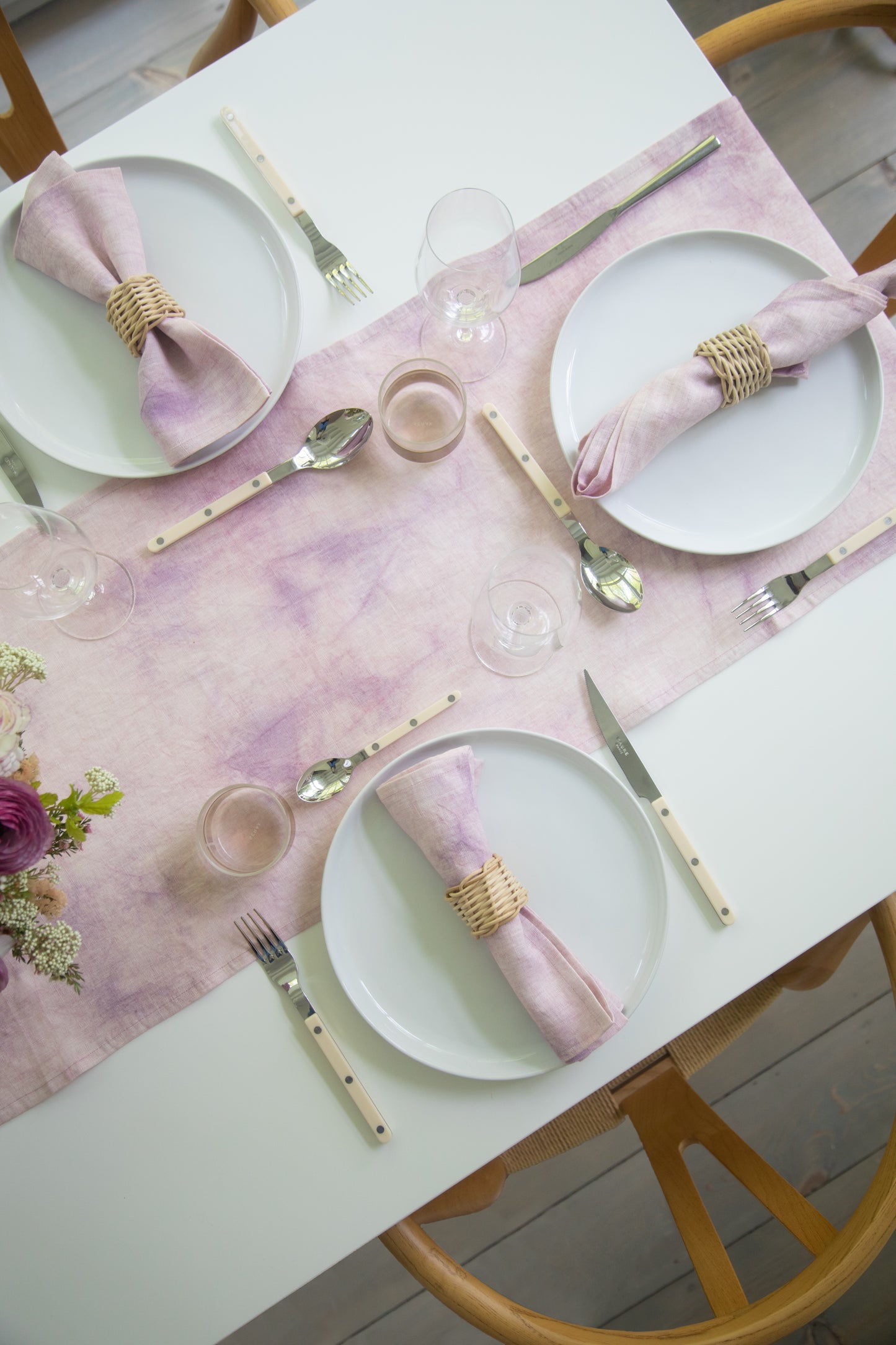 Hand-Dyed Linen Table Runner