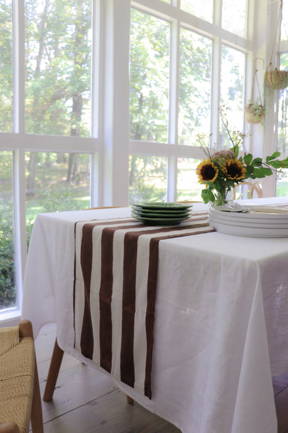 Chocolate Stripe Table Runner