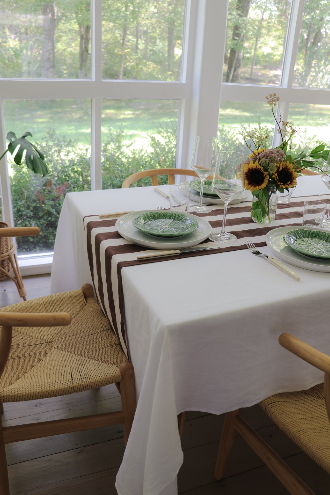 Chocolate Stripe Table Runner