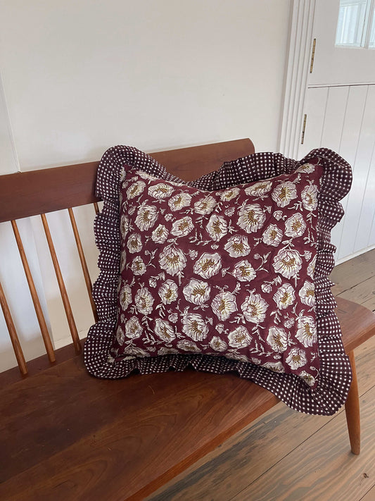 Ruffled Throw Pillow Cover