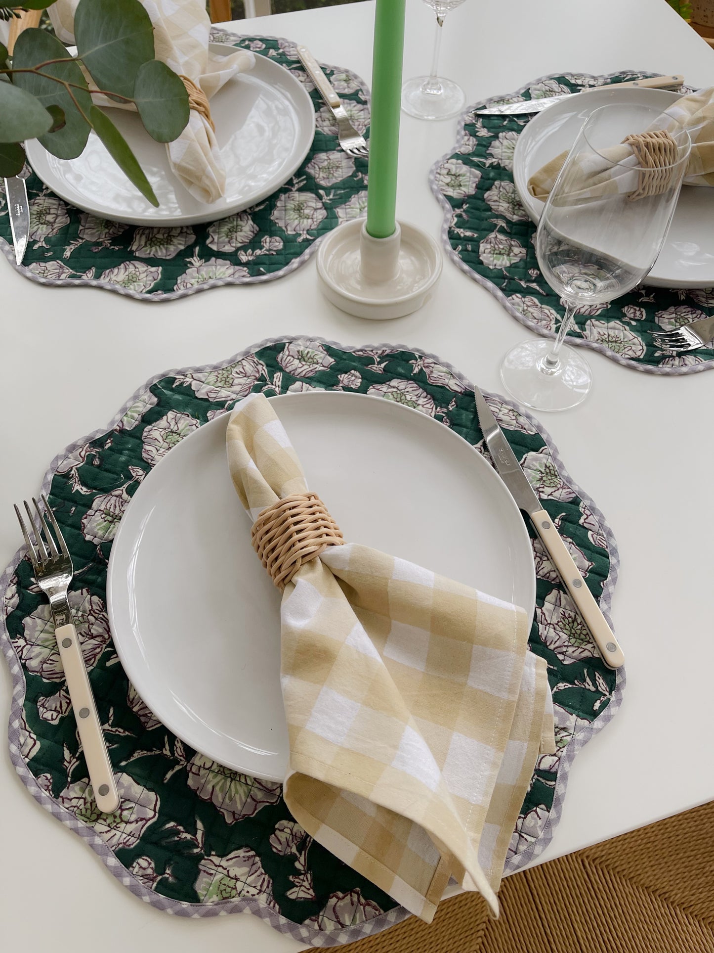 Floral Scalloped Placemats