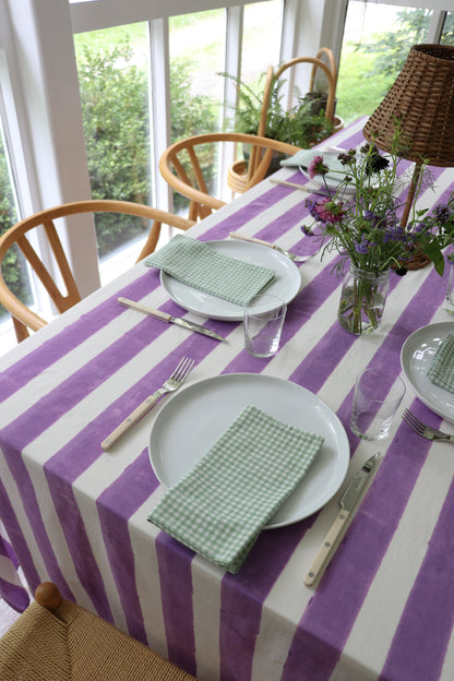 Violet Stripe Tablecloth