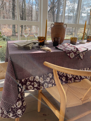 Ruffled Gingham Tablecloth