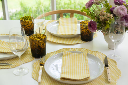 Gingham Scalloped Placemats